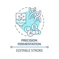 precisie fermentatie zacht blauw concept icoon. farmaceutisch industrie, voedsel productie. ronde vorm lijn illustratie. abstract idee. grafisch ontwerp. gemakkelijk naar gebruik in artikel, blog post vector