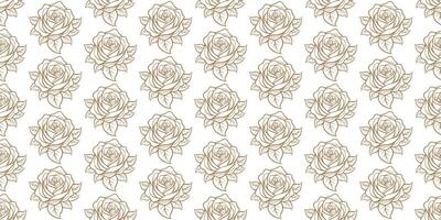 naadloos patroon met rozen Aan een wit achtergrond. vector illustratie.