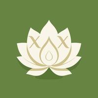 ai gegenereerd spa en aromatherapie centrum gevulde kleurrijk eerste logo idee. kunstmatig merk. ethisch productie. brieven binnen lotus bloem vorm geven aan. grafisch ontwerp vector