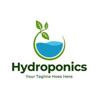 hydrocultuur logo vector illustratie ontwerp geïsoleerd Aan wit achtergrond