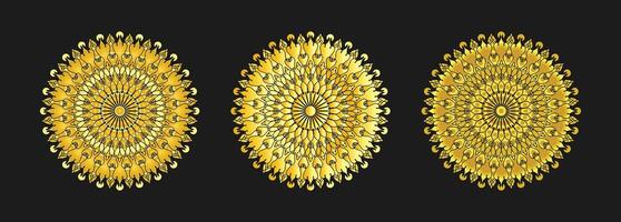 luxe gouden mandala ontwerp achtergrond vector