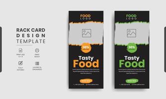 snel voedsel restaurant rek kaart of folder ontwerp vector