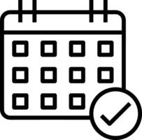 kalender schema icoon symbool vector afbeelding. illustratie van de modern afspraak herinnering agenda symbool grafisch ontwerp beeld
