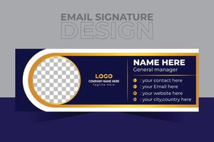 e-mailhandtekening ontwerp vector