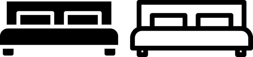 bed icoon, teken, of symbool in glyph en lijn stijl geïsoleerd Aan transparant achtergrond. vector illustratie