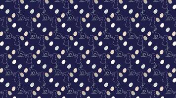 naadloos patroon Pasen ei achtergrond geïsoleerd in blauw, hand- trek lijn konijn, pak voor decoratie ,web, banier , behang , gemakkelijk minimalistische vector