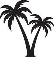 silhouet palm boom vector voorraad foto