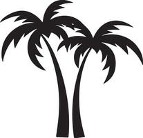 silhouet palm boom vector voorraad foto