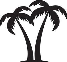 silhouet palm boom vector voorraad foto