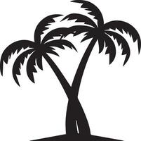 silhouet palm boom vector voorraad foto