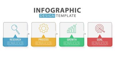 tijdlijn infographic sjabloon. 4 stap tijdlijn reis, kalender vlak gemakkelijk infographics ontwerp sjabloon. presentatie grafiek. bedrijf concept met 4 opties, vector illustratie.