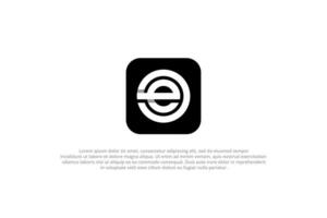 logo brief e cirkel monogram vector