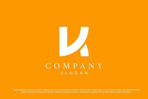 abstract brief k monogram oranje logo bedrijf vector