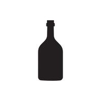 fles icoon over- wit achtergrond, silhouet stijl concept. vector illustratie