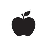 appel fruit icoon over- wit achtergrond, silhouet stijl concept. vector illustratie