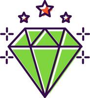 diamant gevulde icoon vector