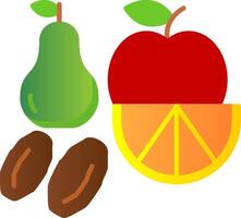 fruit vlak helling icoon vector