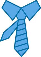 stropdas gevulde blauw icoon vector