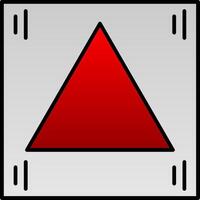 driehoek lijn gevulde helling icoon vector
