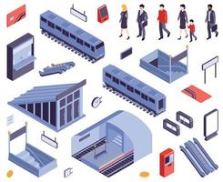 metro elementen mensen set vector