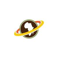 afrikaanse planeet logo vector