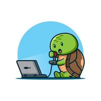 schattig schildpad speelspel. vector