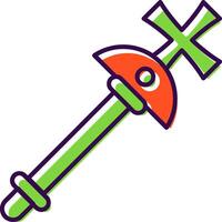 scepter gevulde icoon vector
