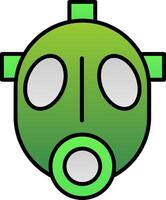 gas- masker lijn gevulde helling icoon vector