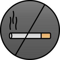Nee roken lijn gevulde helling icoon vector