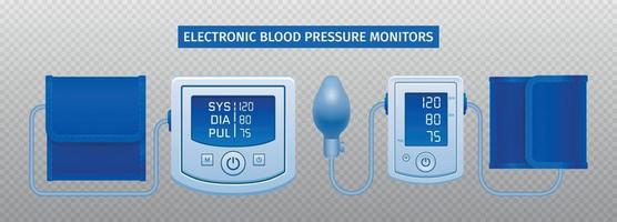 tonometer elektronische realistische set vector