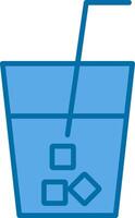 drinken gevulde blauw icoon vector