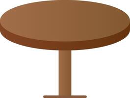 ronde tafel vlak helling icoon vector