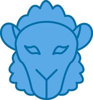 schapen gevulde blauw icoon vector