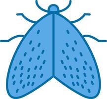 insect gevulde blauw icoon vector