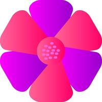 hibiscus vlak helling icoon vector