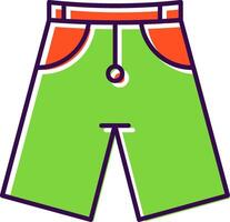 shorts gevulde icoon vector