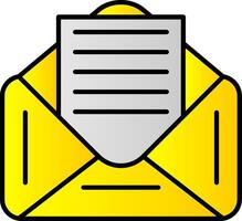 e-mail lijn gevulde helling icoon vector