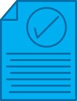 checklist gevulde blauw icoon vector