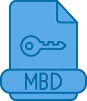 mdb gevulde blauw icoon vector