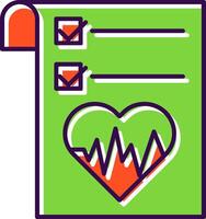Gezondheid diagram gevulde icoon vector