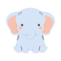 schattig olifant dier stripfiguur vector