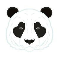 wilde beer panda dierenkop fauna karakter vector