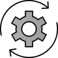 recycle lijn gevulde helling icoon vector