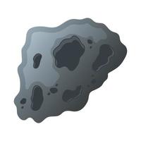 asteroïde rots steen geïsoleerde stijlicoon vector