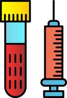 injectie lijn gevulde helling icoon vector