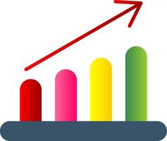 diagram bar vlak helling icoon vector