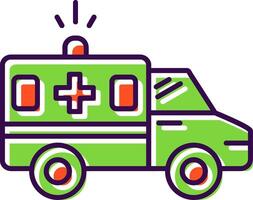 ambulance gevulde icoon vector