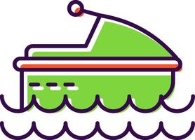 Jet ski gevulde icoon vector