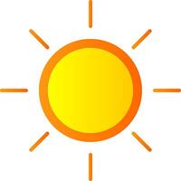 zonnig vlak helling icoon vector