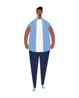 afro etnische man karakter icoon vector